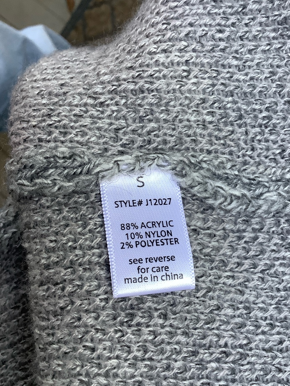 Active USA Double-Breasted Gray Knit Cardigan Coatigan - Picture 8 of 10